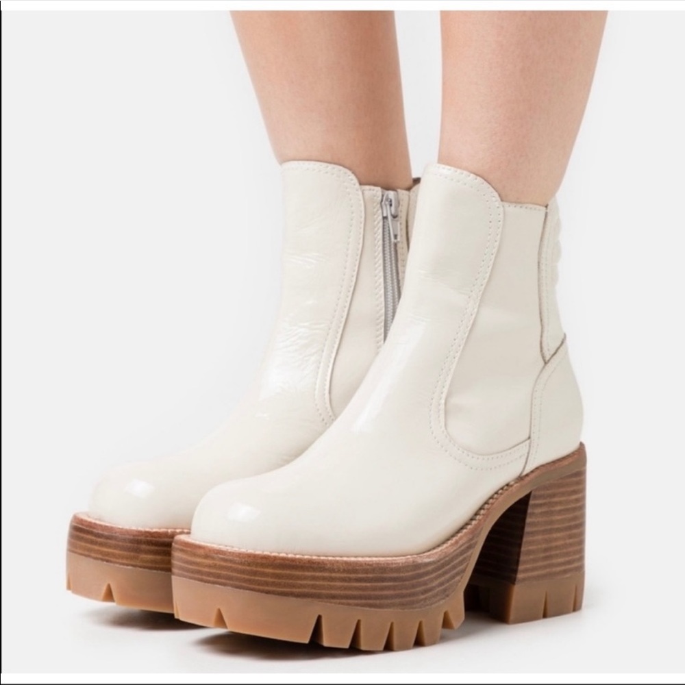 NEW Jeffrey Campbell quavo platform lug heel Chelsea bootie boots size 8.5